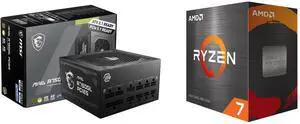 PSU CPU Combo -  MSI MAG A750GL PCIE5 Bundle with  AMD 100-100001582BOX