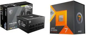 PSU CPU Combo -  MSI MAG A750GL PCIE5 Bundle with  AMD 100-100000910WOF