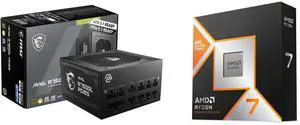 PSU CPU Combo -  MSI MAG A750GL PCIE5 Bundle with  AMD 100-100001084WOF