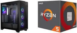 Computer Case CPU Combo -  MSI MPG GUNGNIR 300R AIRFLOW Bundle with  AMD 100-100000644BOX