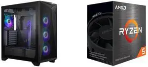 Computer Case CPU Combo -  MSI MPG GUNGNIR 300R AIRFLOW Bundle with  AMD 100-100000457BOX