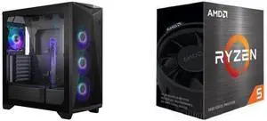 Computer Case CPU Combo -  MSI MPG GUNGNIR 300R AIRFLOW Bundle with  AMD 100-100001585BOX