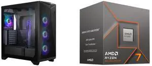 Computer Case CPU Combo -  MSI MPG GUNGNIR 300R AIRFLOW Bundle with  AMD 100-100001590BOX