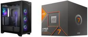 Computer Case CPU Combo -  MSI MPG GUNGNIR 300R AIRFLOW Bundle with  AMD 100-100001236BOX