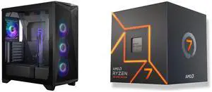 Computer Case CPU Combo -  MSI MPG GUNGNIR 300R AIRFLOW Bundle with  AMD 100-100000592BOX