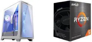 Computer Case CPU Combo -  MSI MPG GUNGNIR 300R AIRFLOW WHITE Bundle with  AMD 100-100001585BOX
