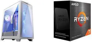 Computer Case CPU Combo -  MSI MPG GUNGNIR 300R AIRFLOW WHITE Bundle with  AMD 100-100000926WOF