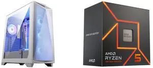 Computer Case CPU Combo -  MSI MPG GUNGNIR 300R AIRFLOW WHITE Bundle with  AMD 100-100001015BOX