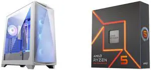 Computer Case CPU Combo -  MSI MPG GUNGNIR 300R AIRFLOW WHITE Bundle with  AMD 100-100000593WOF
