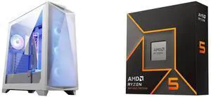 Computer Case CPU Combo -  MSI MPG GUNGNIR 300R AIRFLOW WHITE Bundle with  AMD 100-100001405WOF