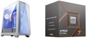 Computer Case CPU Combo -  MSI MPG GUNGNIR 300R AIRFLOW WHITE Bundle with  AMD 100-100001590BOX