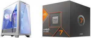 Computer Case CPU Combo -  MSI MPG GUNGNIR 300R AIRFLOW WHITE Bundle with  AMD 100-100001236BOX