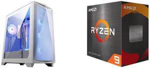 Computer Case CPU Combo -  MSI MPG GUNGNIR 300R AIRFLOW WHITE Bundle with  AMD 100-100001581WOF