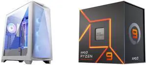 Computer Case CPU Combo -  MSI MPG GUNGNIR 300R AIRFLOW WHITE Bundle with  AMD 100-100000589WOF