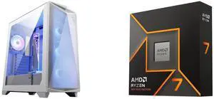 Computer Case CPU Combo -  MSI MPG GUNGNIR 300R AIRFLOW WHITE Bundle with  AMD 100-100001404WOF