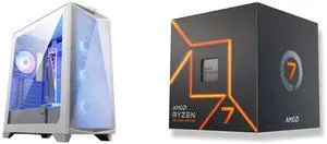Computer Case CPU Combo -  MSI MPG GUNGNIR 300R AIRFLOW WHITE Bundle with  AMD 100-100000592BOX