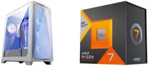 Computer Case CPU Combo -  MSI MPG GUNGNIR 300R AIRFLOW WHITE Bundle with  AMD 100-100000910WOF
