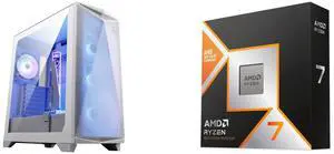 Computer Case CPU Combo -  MSI MPG GUNGNIR 300R AIRFLOW WHITE Bundle with  AMD 100-100001084WOF