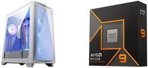 Computer Case CPU Combo -  MSI MPG GUNGNIR 300R AIRFLOW WHITE Bundle with  AMD 100-100001277WOF
