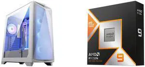 Computer Case CPU Combo -  MSI MPG GUNGNIR 300R AIRFLOW WHITE Bundle with  AMD 100-100000719WOF