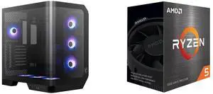Computer Case CPU Combo -  MSI MAG PANO 120R PZ Bundle with  AMD 100-100000457BOX
