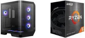 Computer Case CPU Combo -  MSI MAG PANO 120R PZ Bundle with  AMD 100-100001585BOX