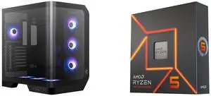 Computer Case CPU Combo -  MSI MAG PANO 120R PZ Bundle with  AMD 100-100000593WOF