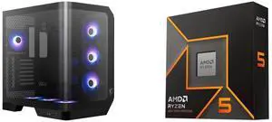 Computer Case CPU Combo -  MSI MAG PANO 120R PZ Bundle with  AMD 100-100001405WOF