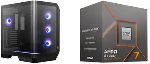 Computer Case CPU Combo -  MSI MAG PANO 120R PZ Bundle with  AMD 100-100001590BOX