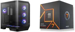 Computer Case CPU Combo -  MSI MAG PANO 120R PZ Bundle with  AMD 100-100000592BOX