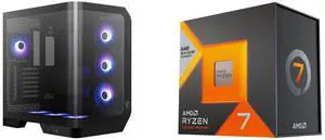 Computer Case CPU Combo -  MSI MAG PANO 120R PZ Bundle with  AMD 100-100000910WOF