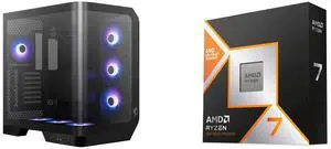 Computer Case CPU Combo -  MSI MAG PANO 120R PZ Bundle with  AMD 100-100001084WOF