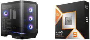Computer Case CPU Combo -  MSI MAG PANO 120R PZ Bundle with  AMD 100-100000719WOF