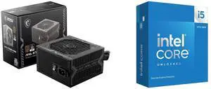 PSU CPU Combo -  MSI MAG A750BN PCIE5 Bundle with  Intel BX8071514600KF