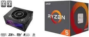 PSU CPU Combo -  ASRock PG-1300G Bundle with  AMD 100-100000644BOX
