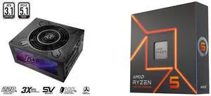 PSU CPU Combo -  ASRock PG-1300G Bundle with  AMD 100-100000593WOF