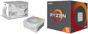 PSU CPU Combo -  ASUS ROG-LOKI-850P-SFX-L-WHITE-GAMING Bundle with  AMD 100-100000644BOX