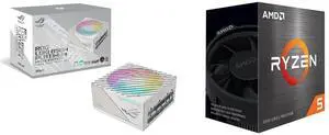 PSU CPU Combo -  ASUS ROG-LOKI-850P-SFX-L-WHITE-GAMING Bundle with  AMD 100-100000457BOX