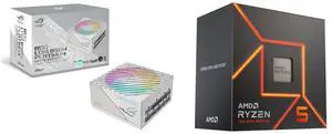 PSU CPU Combo -  ASUS ROG-LOKI-850P-SFX-L-WHITE-GAMING Bundle with  AMD 100-100001015BOX