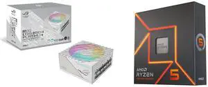 PSU CPU Combo -  ASUS ROG-LOKI-850P-SFX-L-WHITE-GAMING Bundle with  AMD 100-100000593WOF