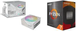 PSU CPU Combo -  ASUS ROG-LOKI-850P-SFX-L-WHITE-GAMING Bundle with  AMD 100-100001582BOX