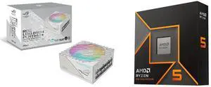 PSU CPU Combo -  ASUS ROG-LOKI-850P-SFX-L-WHITE-GAMING Bundle with  AMD 100-100001405WOF