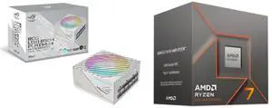PSU CPU Combo -  ASUS ROG-LOKI-850P-SFX-L-WHITE-GAMING Bundle with  AMD 100-100001590BOX