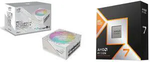 PSU CPU Combo -  ASUS ROG-LOKI-850P-SFX-L-WHITE-GAMING Bundle with  AMD 100-100001084WOF