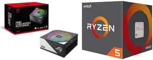 PSU CPU Combo -  ASUS ROG-LOKI-1000P-SFX-L-GAMING Bundle with  AMD 100-100000644BOX