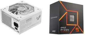 PSU CPU Combo -  ASUS TUF-GAMING-1000G-WHITE Bundle with  AMD 100-100001015BOX
