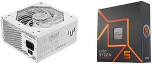 PSU CPU Combo -  ASUS TUF-GAMING-1000G-WHITE Bundle with  AMD 100-100000593WOF