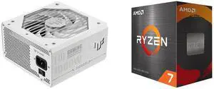 PSU CPU Combo -  ASUS TUF-GAMING-1000G-WHITE Bundle with  AMD 100-100001582BOX
