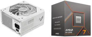 PSU CPU Combo -  ASUS TUF-GAMING-1000G-WHITE Bundle with  AMD 100-100001590BOX