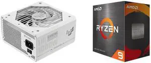 PSU CPU Combo -  ASUS TUF-GAMING-1000G-WHITE Bundle with  AMD 100-100001581WOF